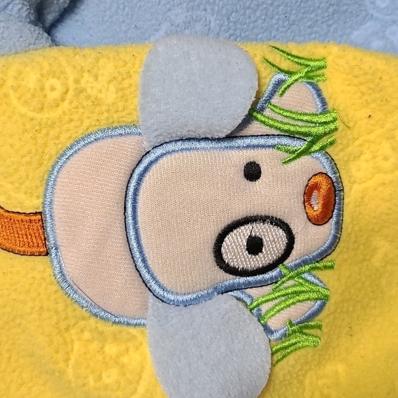 Ling's 2 Pc. Fleece Set Blue/Yellow Embroidered Dogs Embossed Design Sz 12M EUC - Picture 8 of 10